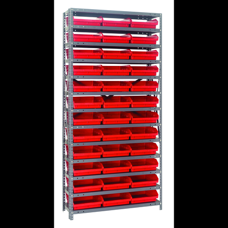 QUANTUM STORAGE SYSTEMS Steel Shelving with plastic bins 1875-110RD